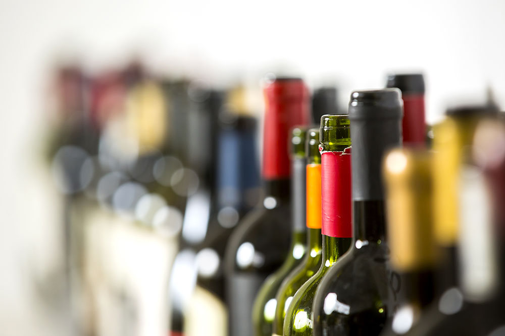 empty wine bottles