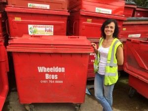 Susan Wheeldon and a 770 litre wheelie bin